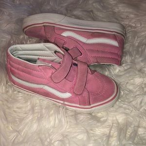 “Barbie Girl” Pink mid Vans for Girls